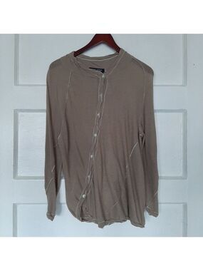 Yoshi Kondo Asymmetric Roll Seam Button Front Cardigan